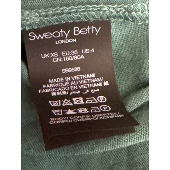 Sweaty Betty Women's T-Shirt Essential Short Sleeve Crop  Cotton Viscose Size 4 - Picture 8 of 9
